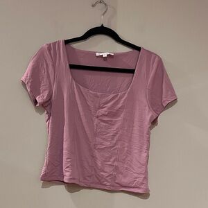 Pink Rose Pink Short Sleeve Top